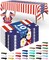 4th of July Table Cloths – 10 Pack USA 250th Anniversary Disposable Plastic Table Covers, American Flag Rectangle Tablecloths, 54" x 108"